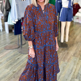 Aretha Floral Print Midi Dress