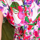 Lydia Pink Floral Ruffle Dress