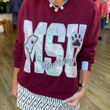 MISS STATE METALLIC ICONS SWEATSHIRT