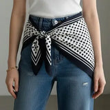 Polka Dot Silk Triangle Scarf