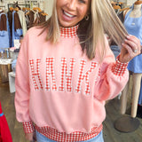 Thankful Gingham Mockneck