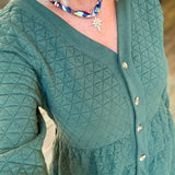 FOREST GREEN QUILTED DRESS
