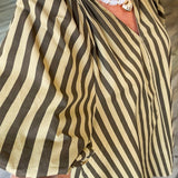 SCOTTIE TAUPE STRIPED DRESS