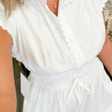 White Ric Rac Midi Dress