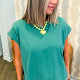 Mary Teal Garment Dye T-Shirt