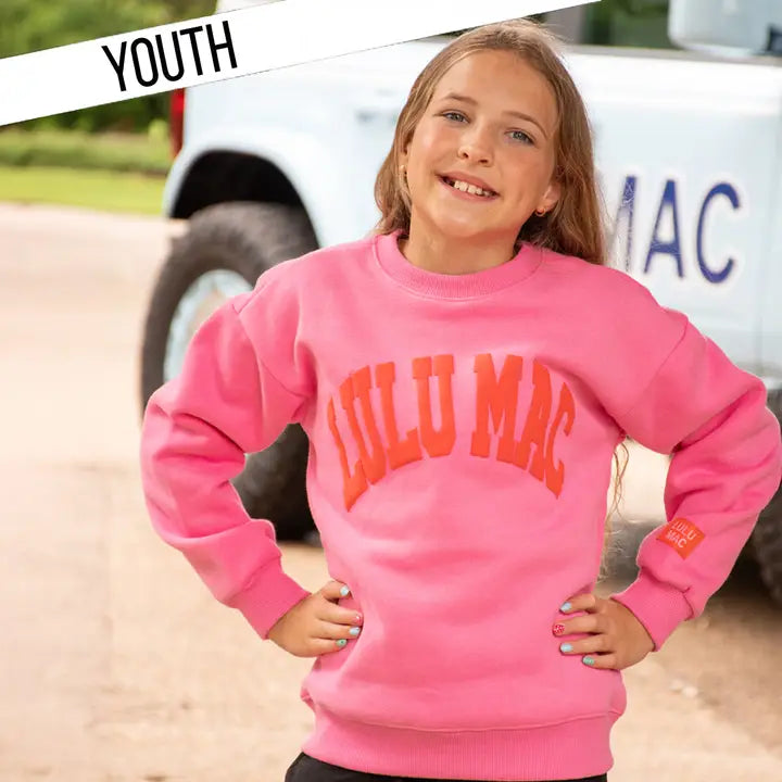 Lulu Mac Youth Puff Letter Kids Sweatshirt