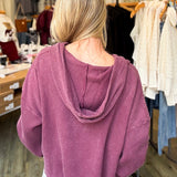 DARK CHERRY THERMAL HOODIE