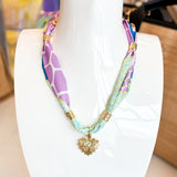 SCARF MULTI CHARM NECKLACES ||  3 STYLES