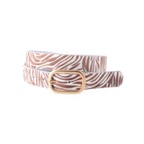 Tan Zebra Print Belt