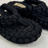Monako Black Woven Sandal