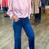 MULLINS DARK SEAMED WIDE LEG JEANS