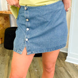 Parker Button Denim Skort