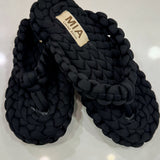 Monako Black Woven Sandal