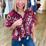 Audrey Tie Tassel Top