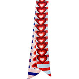 Knotted Heart Print Scarf Necklace