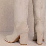 FYNN BEIGE SUEDE BOOTS