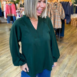 CANDACE HUNTER GREEN LUXE TOP