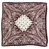 Maroon and White Bandana Scarf