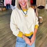 Darby Mustard Stripe Pullover