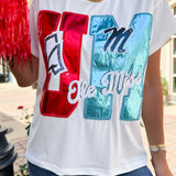 OLE MISS METALLIC ICONS TEE