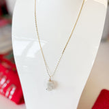 WHITE SHIMMER STONE NECKLACE