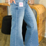 Tummy Control High Rise Wide Flare Jeans - Medium