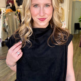 Kristy Black Suede Top