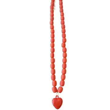 Tyler Beaded Necklace with Heart Charm