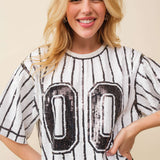 GAME DAY SEQUIN STRIPE TOP