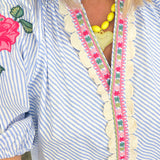 Heidi Floral Embroidery Blouse