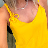 Holly Twisted Flower Tank Top