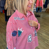 OLE MISS RED STRIPE ICONS SHIRT
