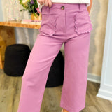 Stephanie Detailed Lilac Pants