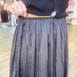 Noelle Black Midi Skirt