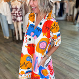 OLIVIA SICILY CALLS PRINTED DRESS