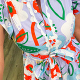 Purple Floral Ric Rac Maxi Dress