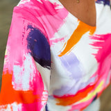 WATERCOLOR V NECK BLOUSE