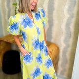 Hattie Lime Short Sleeve Dress