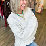 Charlotte Beige Knit Sweater