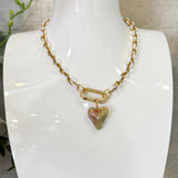 Enamel Necklace With Heart