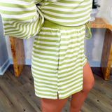 Matcha Striped Shorts