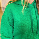 JULIA GREEN QUILTED HOODIE