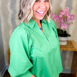 Ivy Green Collared Blouse