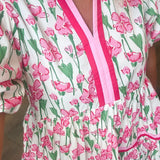POPPY PINK PUFF SLEEVE DRESS