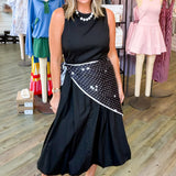 Hadley Black Bandana Midi Dress