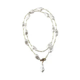 Gloria Baroque Pearl Lariat Necklace