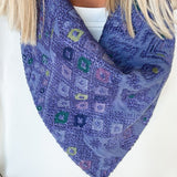 Blue Aztec Textile Snap Bandana