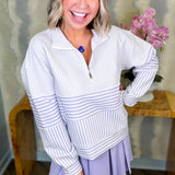 Penny Striped Quarter Zip