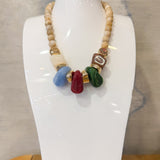 Beaded Large Multi Stone Necklace