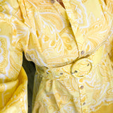 Merritt Yellow Belted Dress